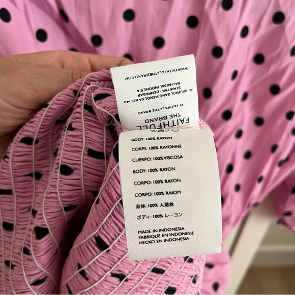 Faithfull The Brand Margherita Mini Smocked Dress Polka Dot Print Anthropologie - Picture 13 of 15